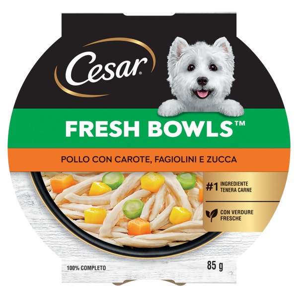 Cesar® Fresh Bowls Pollo con Carote, Fagiolini e Zucca 85gr image 1