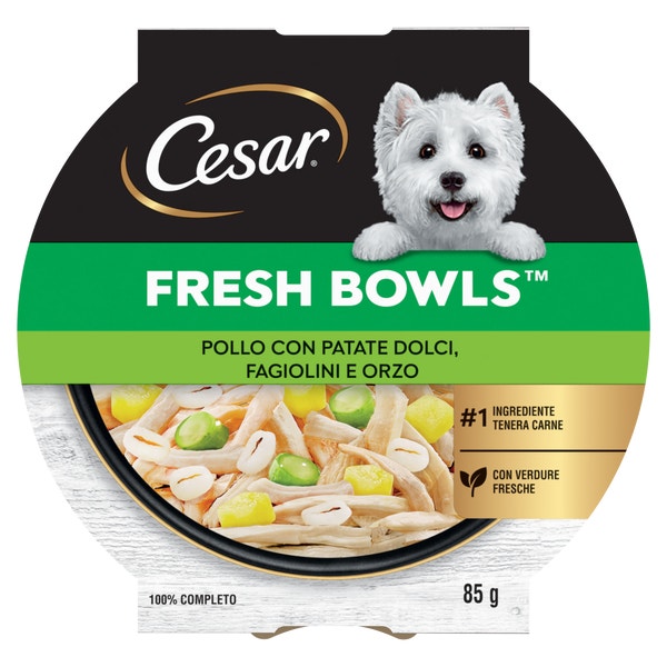 Cesar® Fresh Bowls Pollo con Patate Dolci, Fagiolini e Orzo 85gr image 1